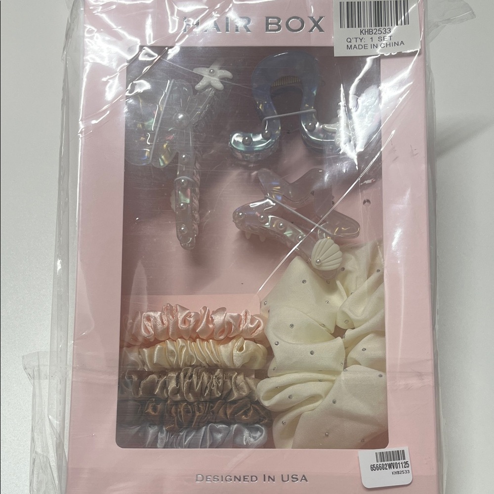Hair Accessory Set with Clips and Scrunchies